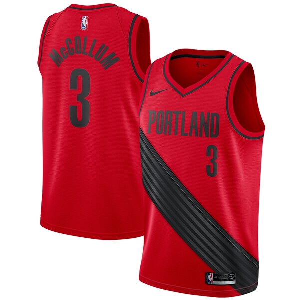 maglia CJ McCollum 3 2020 portland trail blazers rosso